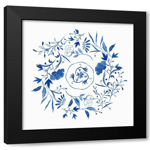 Indigo Halo I  Black Modern Wood Framed Art Print by Isabelle Z