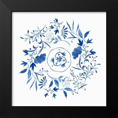 Indigo Halo I  Black Modern Wood Framed Art Print by Isabelle Z