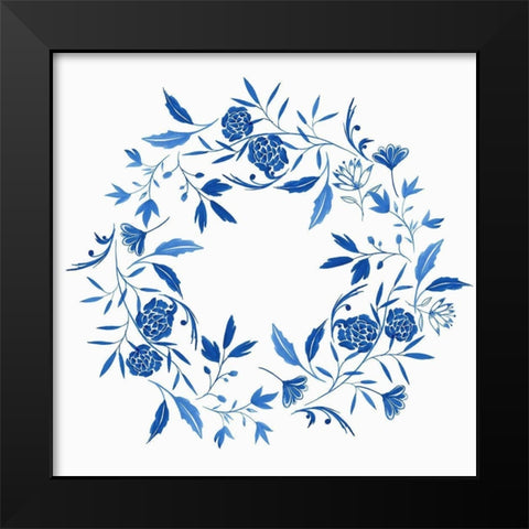 Indigo Halo II  Black Modern Wood Framed Art Print by Isabelle Z