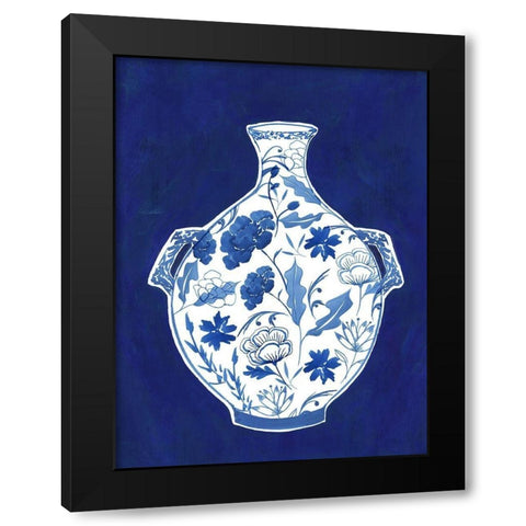 Indgio Porcelain Vase I  Black Modern Wood Framed Art Print by Isabelle Z