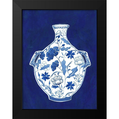 Indgio Porcelain Vase I  Black Modern Wood Framed Art Print by Isabelle Z