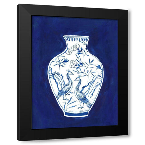 Indgio Porcelain Vase II  Black Modern Wood Framed Art Print with Double Matting by Isabelle Z