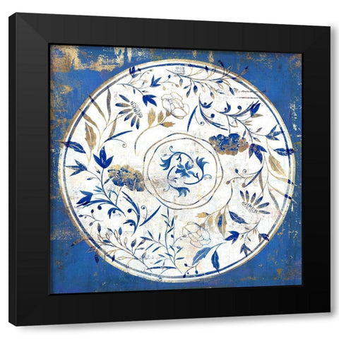 Indgio Porcelain Tile I  Black Modern Wood Framed Art Print with Double Matting by Isabelle Z