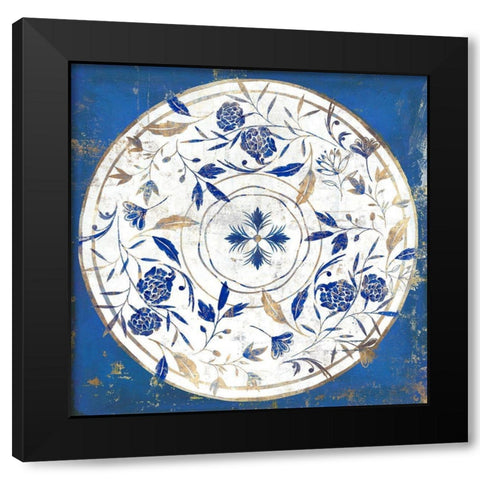 Indgio Porcelain Tile II  Black Modern Wood Framed Art Print with Double Matting by Isabelle Z