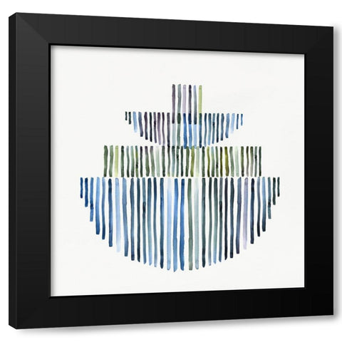 Interlude II  Black Modern Wood Framed Art Print with Double Matting by Isabelle Z