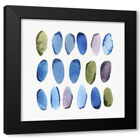 In Queue I  Black Modern Wood Framed Art Print by Isabelle Z