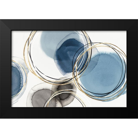 Infinity Indigio II  Black Modern Wood Framed Art Print by Isabelle Z
