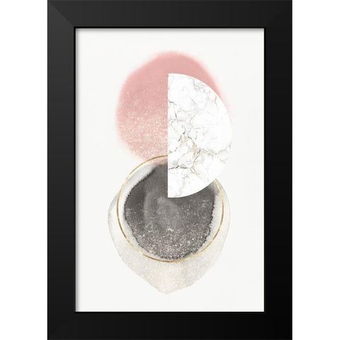 Blushing Geo I  Black Modern Wood Framed Art Print by Isabelle Z