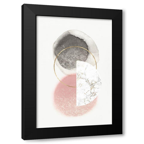 Blushing Geo II  Black Modern Wood Framed Art Print by Isabelle Z