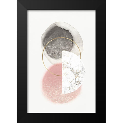 Blushing Geo II  Black Modern Wood Framed Art Print by Isabelle Z