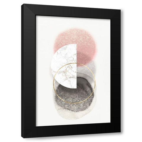 Blushing Geo III  Black Modern Wood Framed Art Print by Isabelle Z
