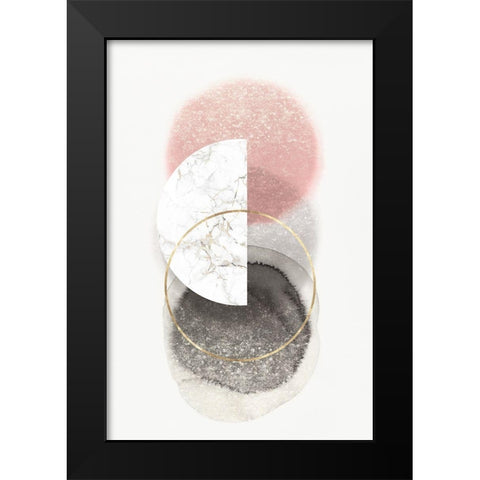 Blushing Geo III  Black Modern Wood Framed Art Print by Isabelle Z