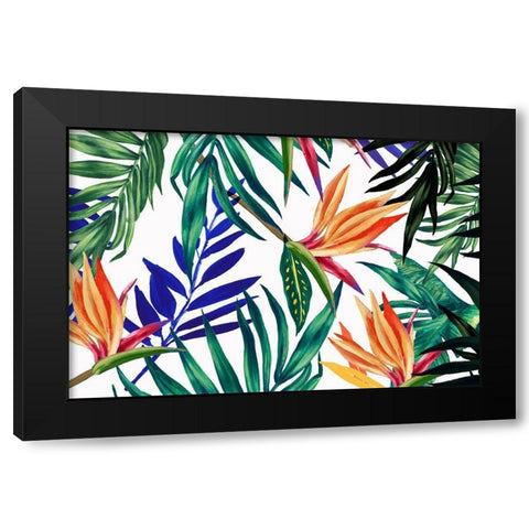 Tropical Foliage  Black Modern Wood Framed Art Print by Isabelle Z