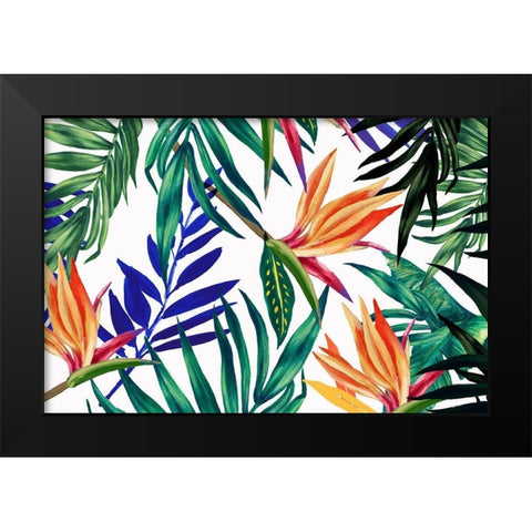 Tropical Foliage  Black Modern Wood Framed Art Print by Isabelle Z