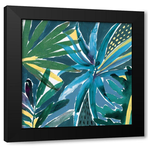 Tropical Blues  Black Modern Wood Framed Art Print by Isabelle Z