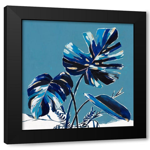 Swaying Palms I  Black Modern Wood Framed Art Print with Double Matting by Isabelle Z