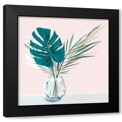 Sunday Palms  Black Modern Wood Framed Art Print with Double Matting by Isabelle Z