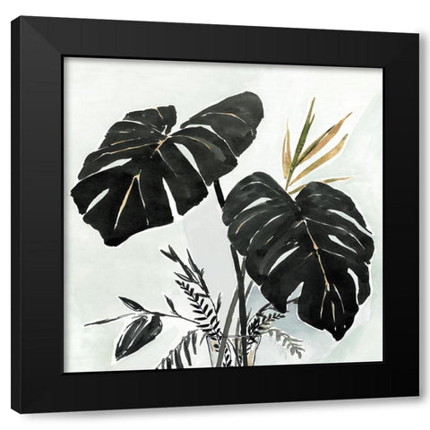 Oasis Palms I  Black Modern Wood Framed Art Print with Double Matting by Isabelle Z