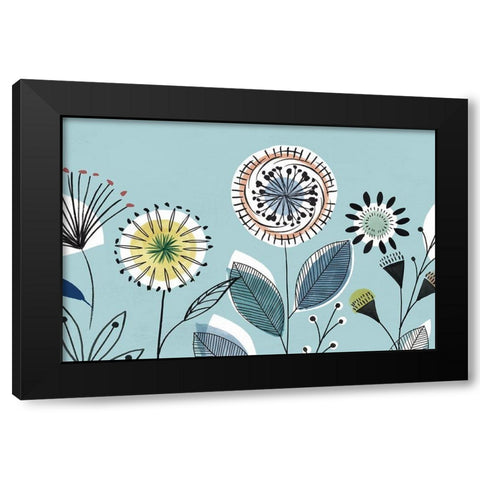 Scandi Florals I  Black Modern Wood Framed Art Print by Isabelle Z