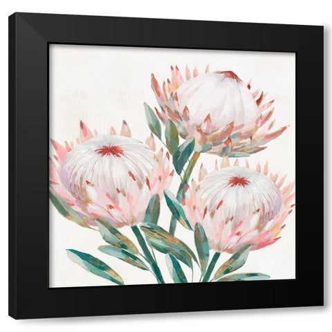 King Protea II  Black Modern Wood Framed Art Print with Double Matting by Isabelle Z