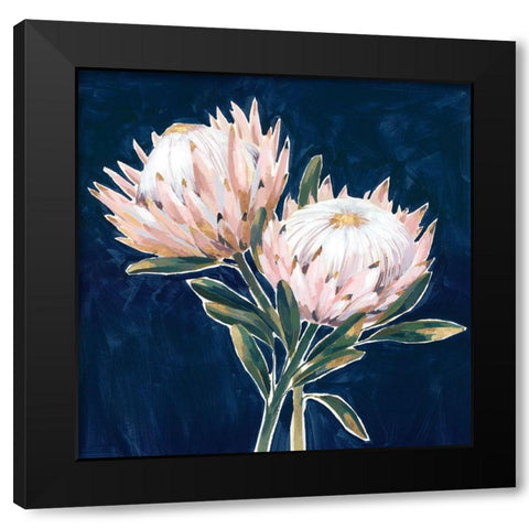 King Proteas  Black Modern Wood Framed Art Print with Double Matting by Isabelle Z