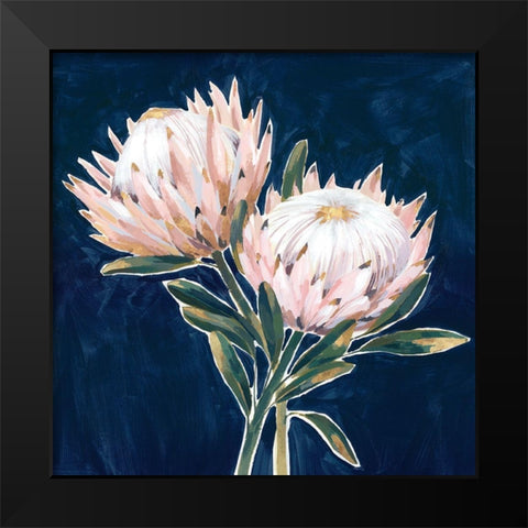 King Proteas  Black Modern Wood Framed Art Print by Isabelle Z