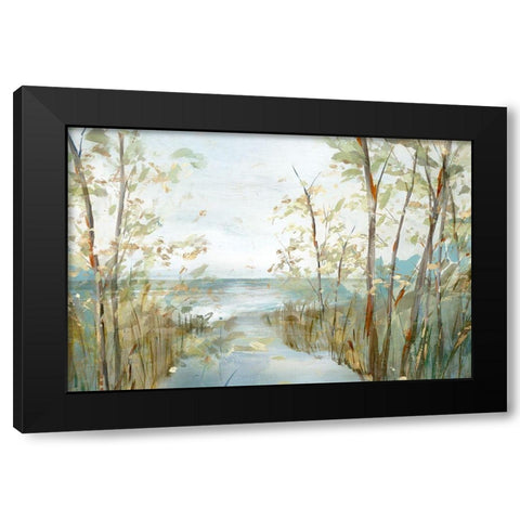 Beach Lookout  Black Modern Wood Framed Art Print with Double Matting by Isabelle Z