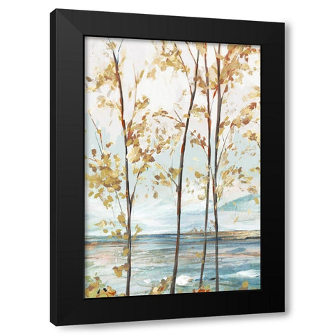 Sage Tree Forest I Black Modern Wood Framed Art Print by Isabelle Z