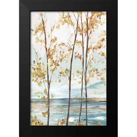 Sage Tree Forest I Black Modern Wood Framed Art Print by Isabelle Z