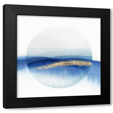 Indigo Eclipse II  Black Modern Wood Framed Art Print by Isabelle Z