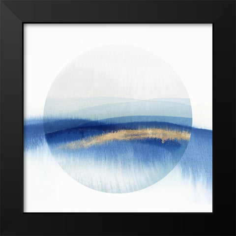 Indigo Eclipse II  Black Modern Wood Framed Art Print by Isabelle Z