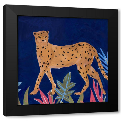 Cheetah I  Black Modern Wood Framed Art Print by Isabelle Z