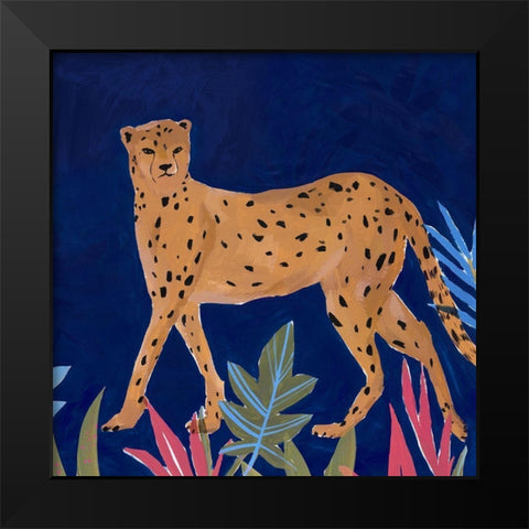 Cheetah I  Black Modern Wood Framed Art Print by Isabelle Z
