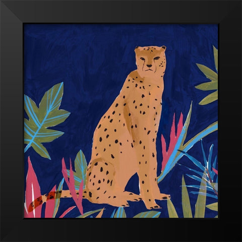 Cheetah II  Black Modern Wood Framed Art Print by Isabelle Z