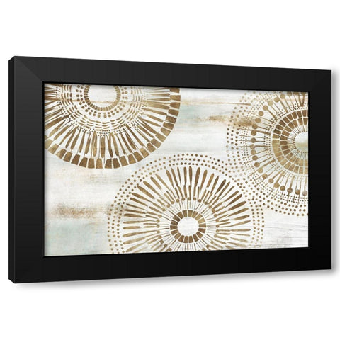 Golden Circus I  Black Modern Wood Framed Art Print by Isabelle Z