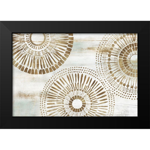 Golden Circus I  Black Modern Wood Framed Art Print by Isabelle Z