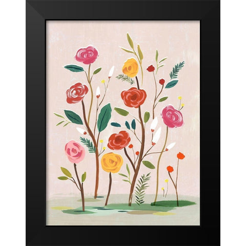 Pink Efflorescence  Black Modern Wood Framed Art Print by Isabelle Z