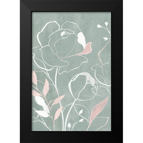 Roseland I  Black Modern Wood Framed Art Print by Isabelle Z
