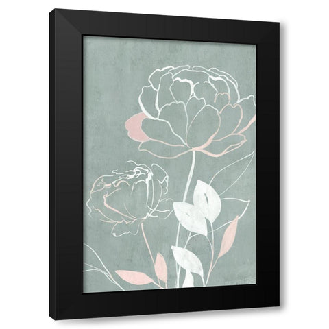 Roseland II   Black Modern Wood Framed Art Print with Double Matting by Isabelle Z