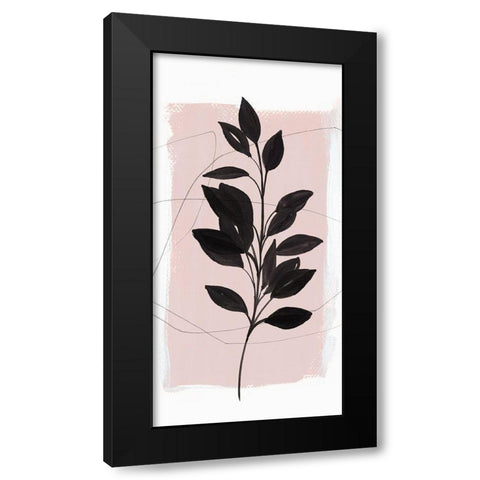 Ramie I  Black Modern Wood Framed Art Print with Double Matting by Isabelle Z