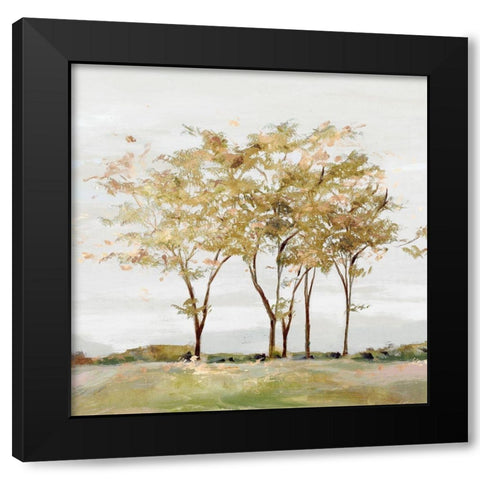 Golden Acre Wood  Black Modern Wood Framed Art Print by Isabelle Z