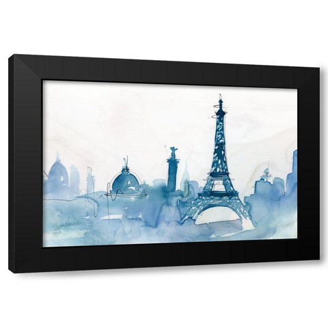 Ocean Blue Paris  Black Modern Wood Framed Art Print by Isabelle Z