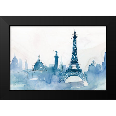 Ocean Blue Paris  Black Modern Wood Framed Art Print by Isabelle Z