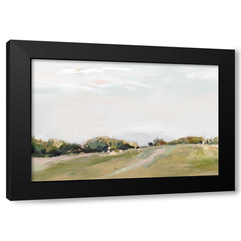Golden Grasslands  Black Modern Wood Framed Art Print by Isabelle Z