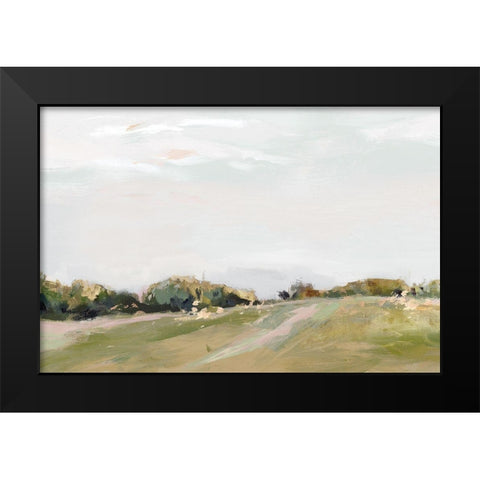 Golden Grasslands  Black Modern Wood Framed Art Print by Isabelle Z