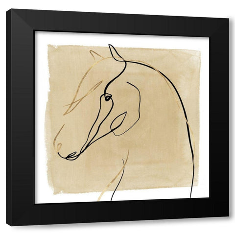 Great Stallion I  Black Modern Wood Framed Art Print with Double Matting by Isabelle Z