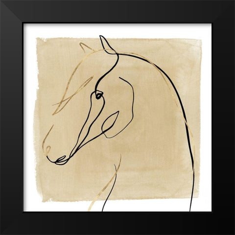 Great Stallion I  Black Modern Wood Framed Art Print by Isabelle Z