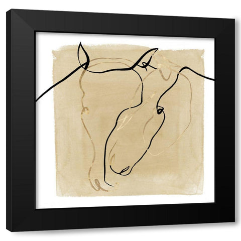 Great Stallion II   Black Modern Wood Framed Art Print by Isabelle Z