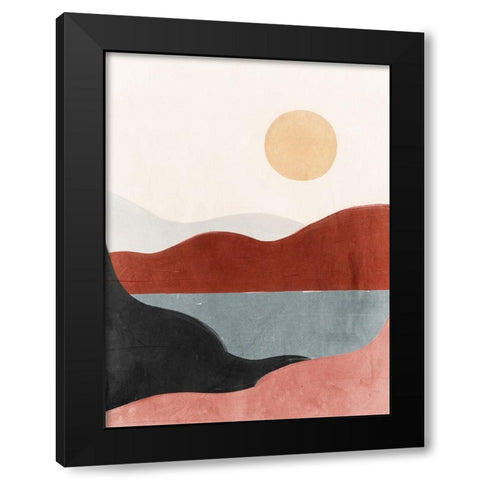 Way through Time Black Modern Wood Framed Art Print with Double Matting by Isabelle Z