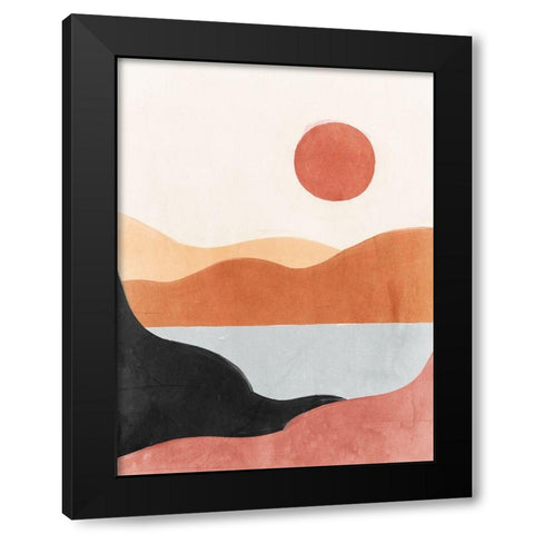 Silent Moment Black Modern Wood Framed Art Print by Isabelle Z